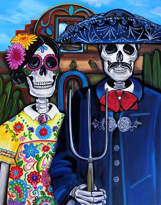 Black Market Art Company Mex Am Gothic Print