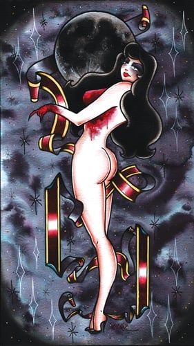 Black Market Art Company Moon Bathing Print