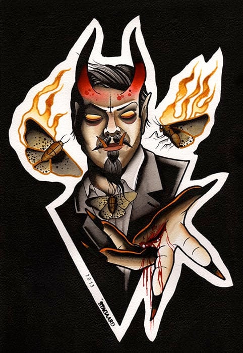 Black Market Art Company Moth & Flame Print