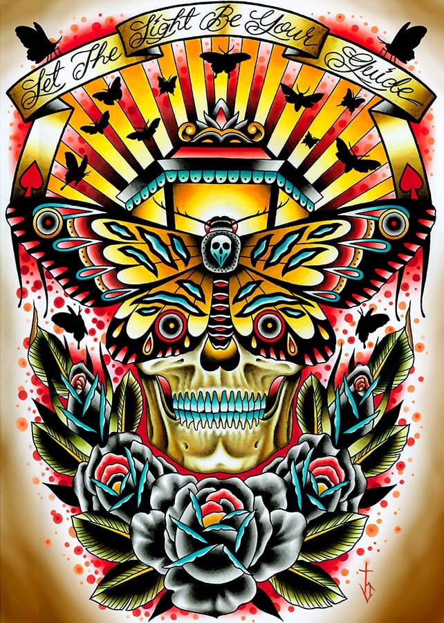 Black Market Art Company Moth Print