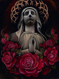 Black Market Art Company Mother Mary and Roses Print