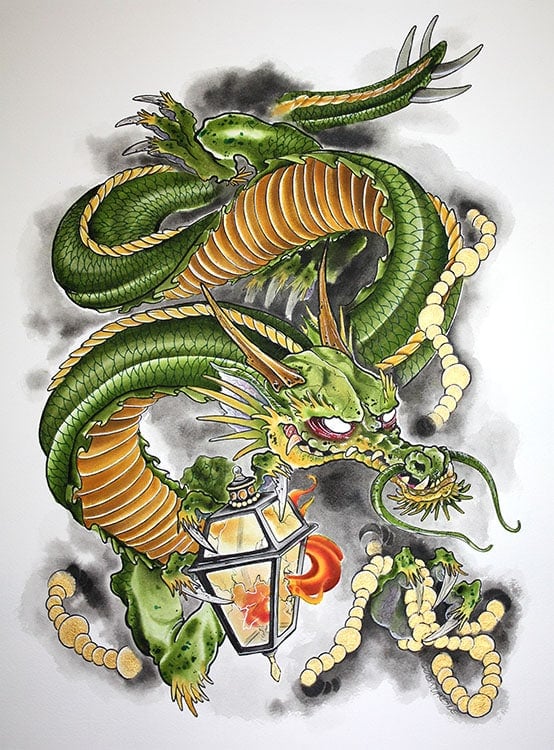 Black Market Art Company NOLA Dragon Print