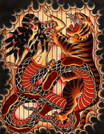 Black Market Art Company Naga & Tiger Print