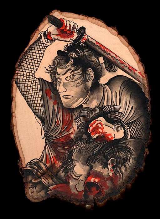 Black Market Art Company Namakubi in Hand Print - Black Market Art Company - Flyclothing LLC