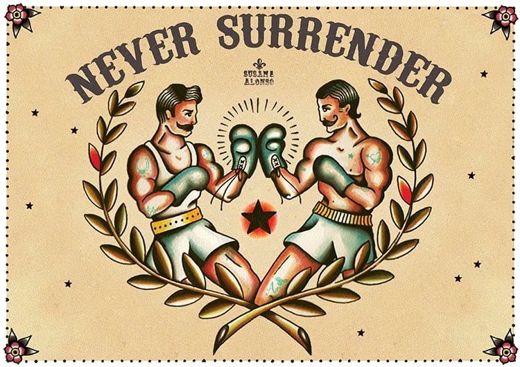 Black Market Art Company Never Surrender Print