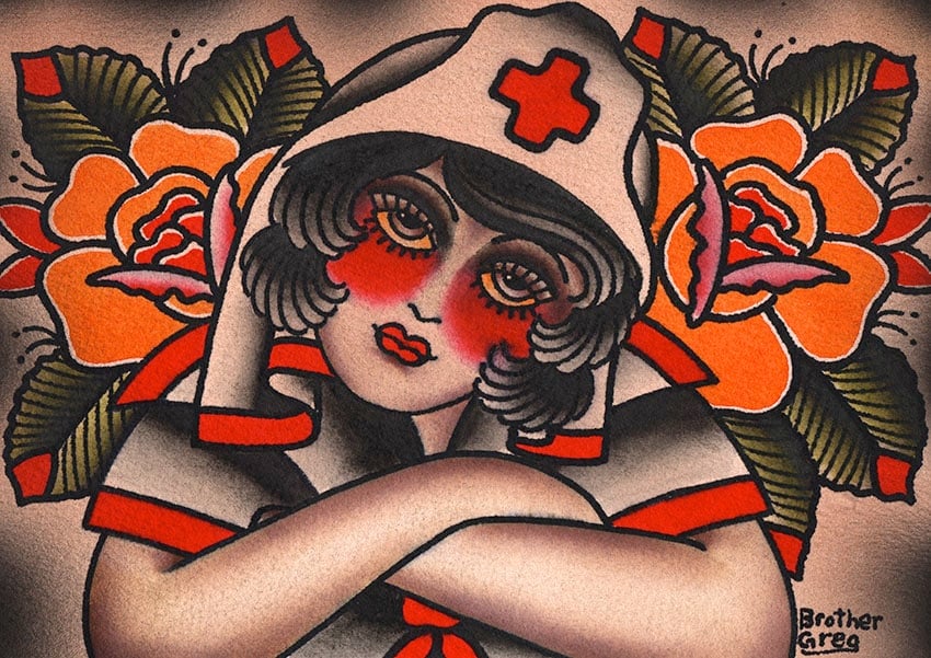 Black Market Art Company Nurse Print