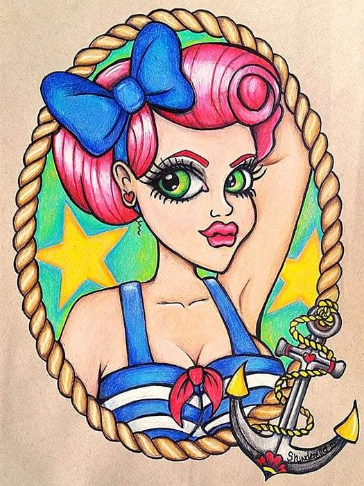 Black Market Art Company Pinup Star Print - Black Market Art Company - Flyclothing LLC