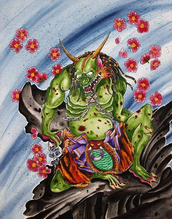 Black Market Art Company Predator Oni Print - Black Market Art Company - Flyclothing LLC