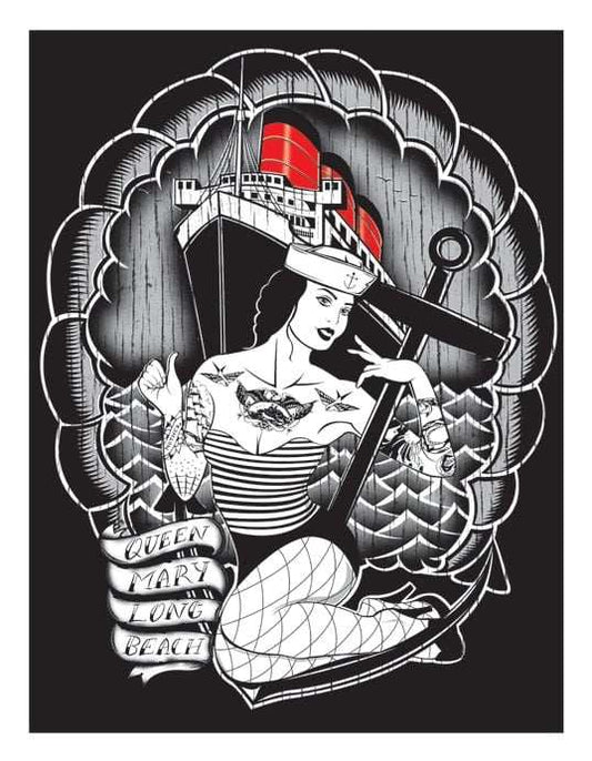 Black Market Art Company Queen Mary & Limited Edition Silkscreen Print Print - Black Market Art Company - Flyclothing LLC