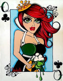 Black Market Art Company Queen of Clovers Print