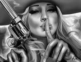 Black Market Art Company Queen of the West Print