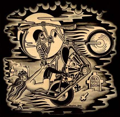 Black Market Art Company Reaper Biker Print - Black Market Art Company - Flyclothing LLC