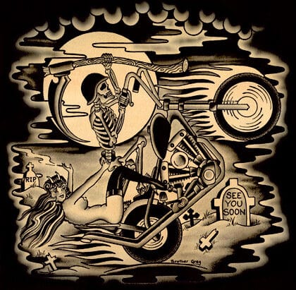Black Market Art Company Reaper Biker Print