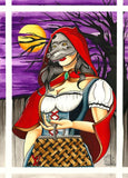 Black Market Art Company Red Masquerade Print