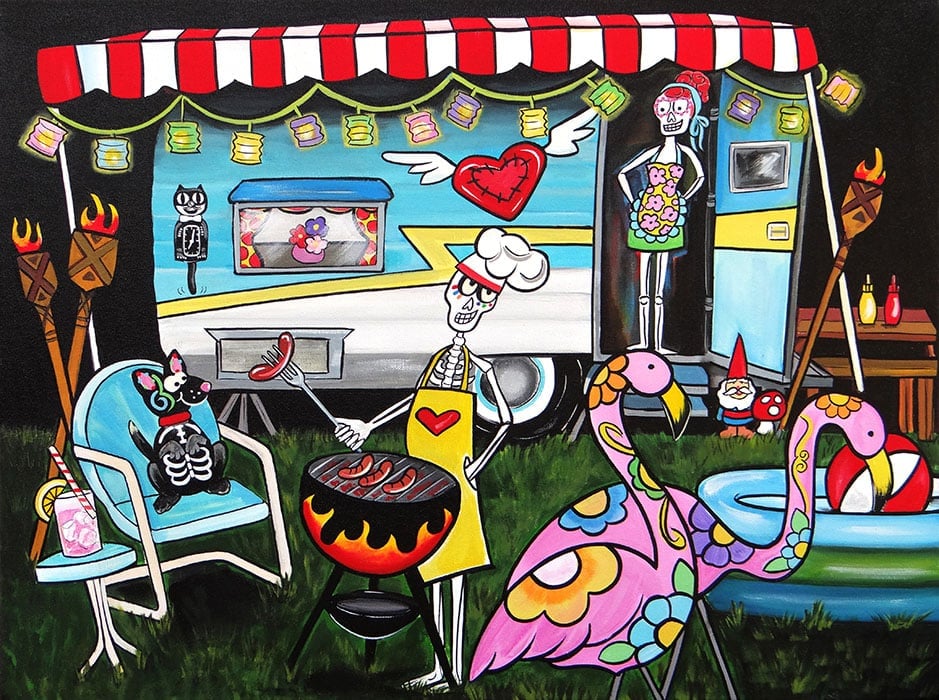 Black Market Art Company Retro Trailer Life Print