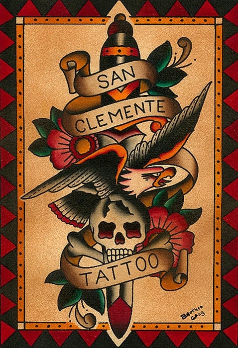Black Market Art Company SC Tattoo Sign Print
