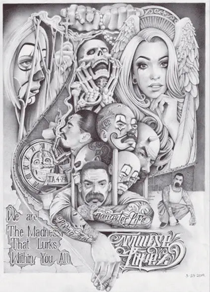 Black Market Art Company Madness Merged Print - Black Market Art Company - Flyclothing LLC