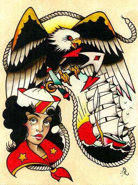 Black Market Art Company Seagirl Print