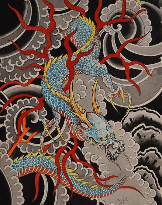 Black Market Art Company Sky Dragon Print - Black Market Art Company - Flyclothing LLC