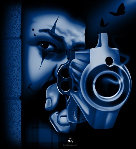 Black Market Art Company Self Destruction Print
