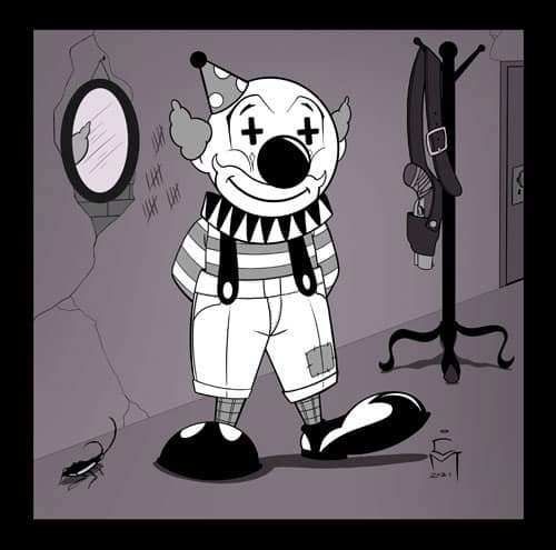 Black Market Art Company Smokey the Clown Print - Black Market Art Company - Flyclothing LLC