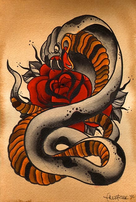 Black Market Art Company Snake Dude Print