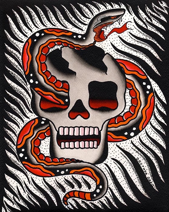 Black Market Art Company Snake Eye Print