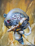 Black Market Art Company Steampunk Brain Print