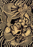 Black Market Art Company Dragon & Skull Print