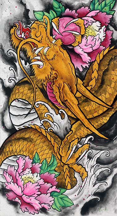 Black Market Art Company The Golden Dragon Print