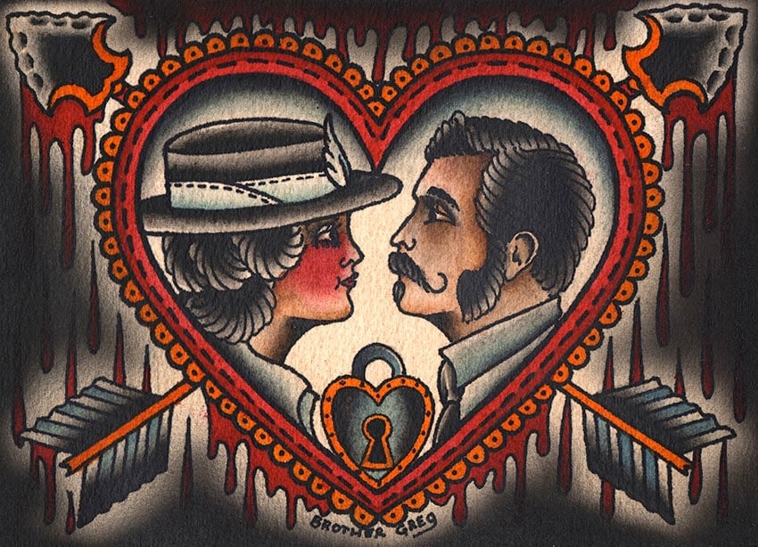 Black Market Art Company The Lovers Print