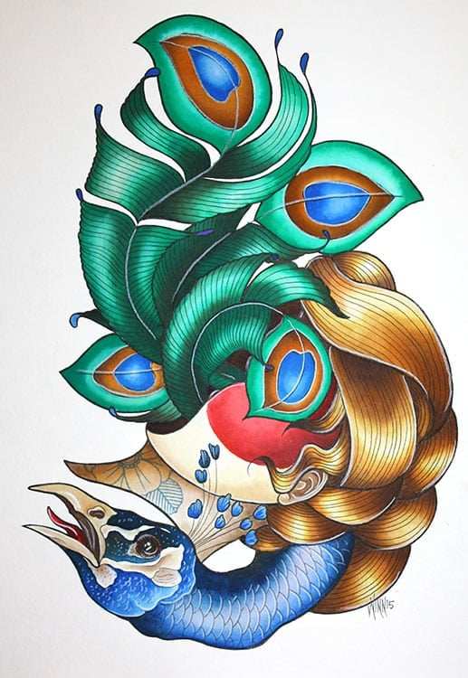 Black Market Art Company The Peacock Print - Black Market Art Company - Flyclothing LLC