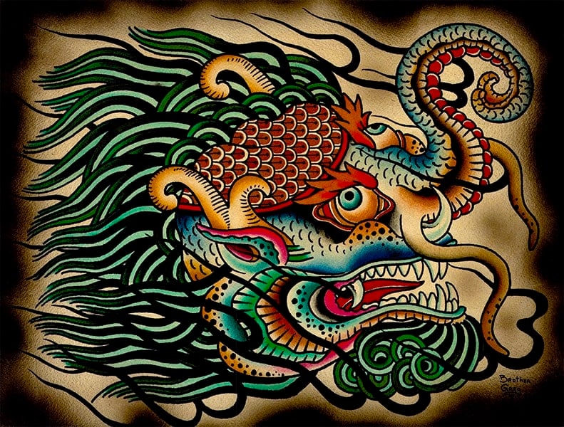 Black Market Art Company Tibetan Elephant Print