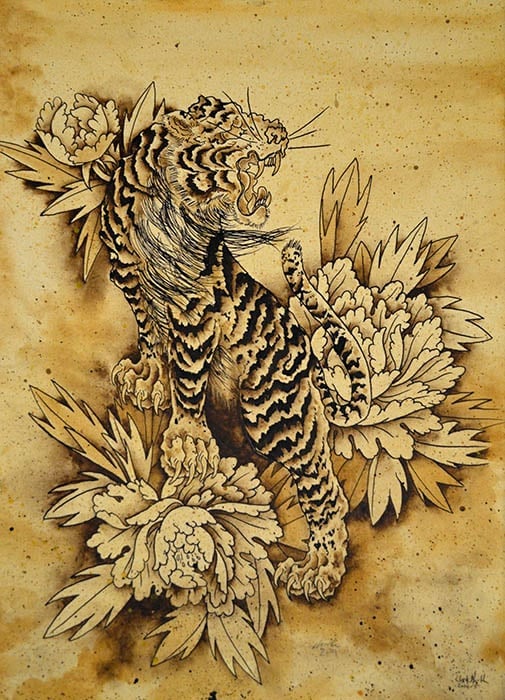 Black Market Art Company Tiger & Botan Print