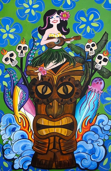 Black Market Art Company Tiki Girl Print