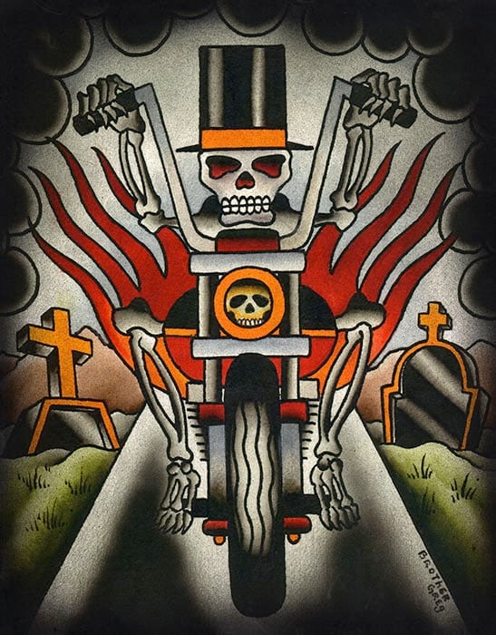 Black Market Art Company Top Hat Rider Print
