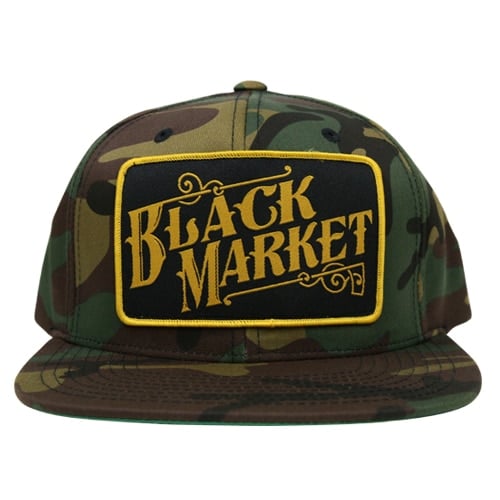 Black Market Art Company Black Market Snap Back Camo Hat Print