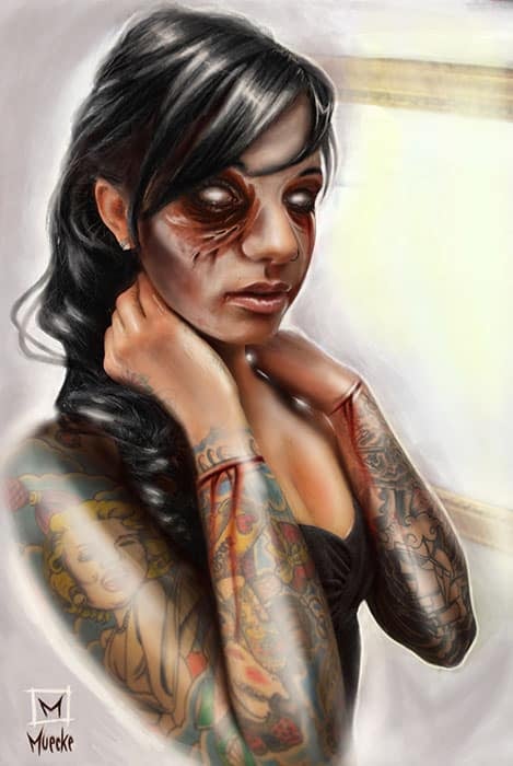 Black Market Art Company Zombie Print