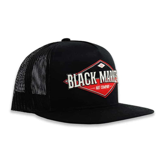 Black Market Art Company Diamond Trucker Hat Print - Black Market Art Company - Flyclothing LLC