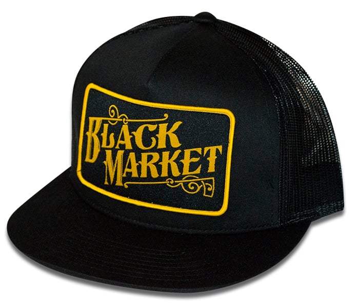 Black Market Art Company Black Market Gold Trucker Hat Print - Black Market Art Company - Flyclothing LLC