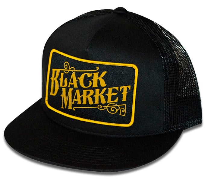 Black Market Art Company Black Market Gold Trucker Hat Print