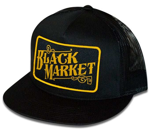 Black Market Art Company Black Market Gold Trucker Hat Print - Black Market Art Company - Flyclothing LLC