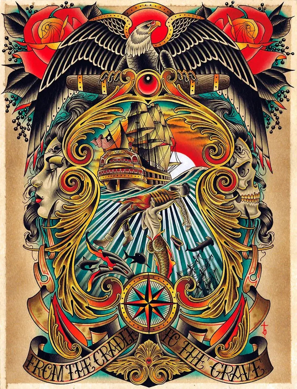 Black Market Art Company Cradle to the Grave Print - Black Market Art Company - Flyclothing LLC