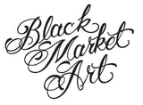 Black Market Art Company Black Market Script Logo Black Vinyl Sticker Print