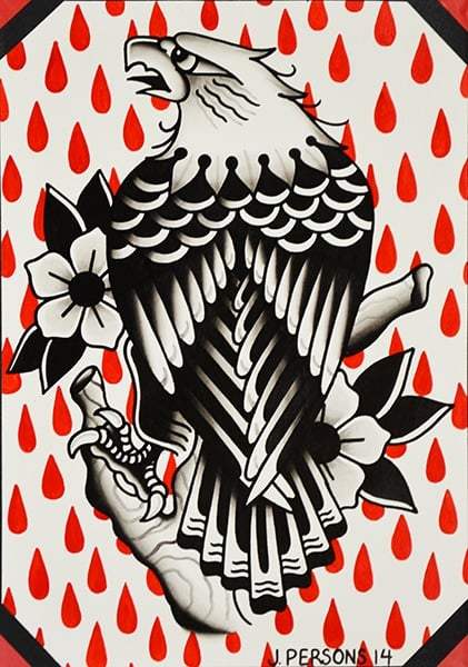 Black Market Art Company Eagle Rain Print - Black Market Art Company - Flyclothing LLC