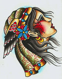 Black Market Art Company Girl With Wing Print