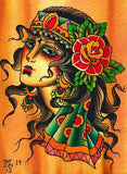 Black Market Art Company Gypsy Girl Print