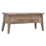Solid Wood Lid Up Storage Bench - Artisan Furniture - Flyclothing LLC