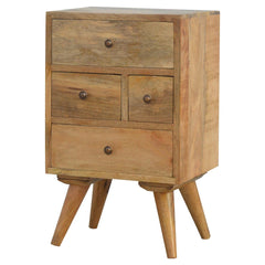 Nordic Style 4 Drawer Multi Bedside - Artisan Furniture