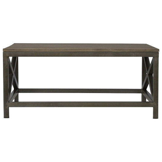 Industrial Cross Metal Coffee Table - Artisan Furniture - Flyclothing LLC
